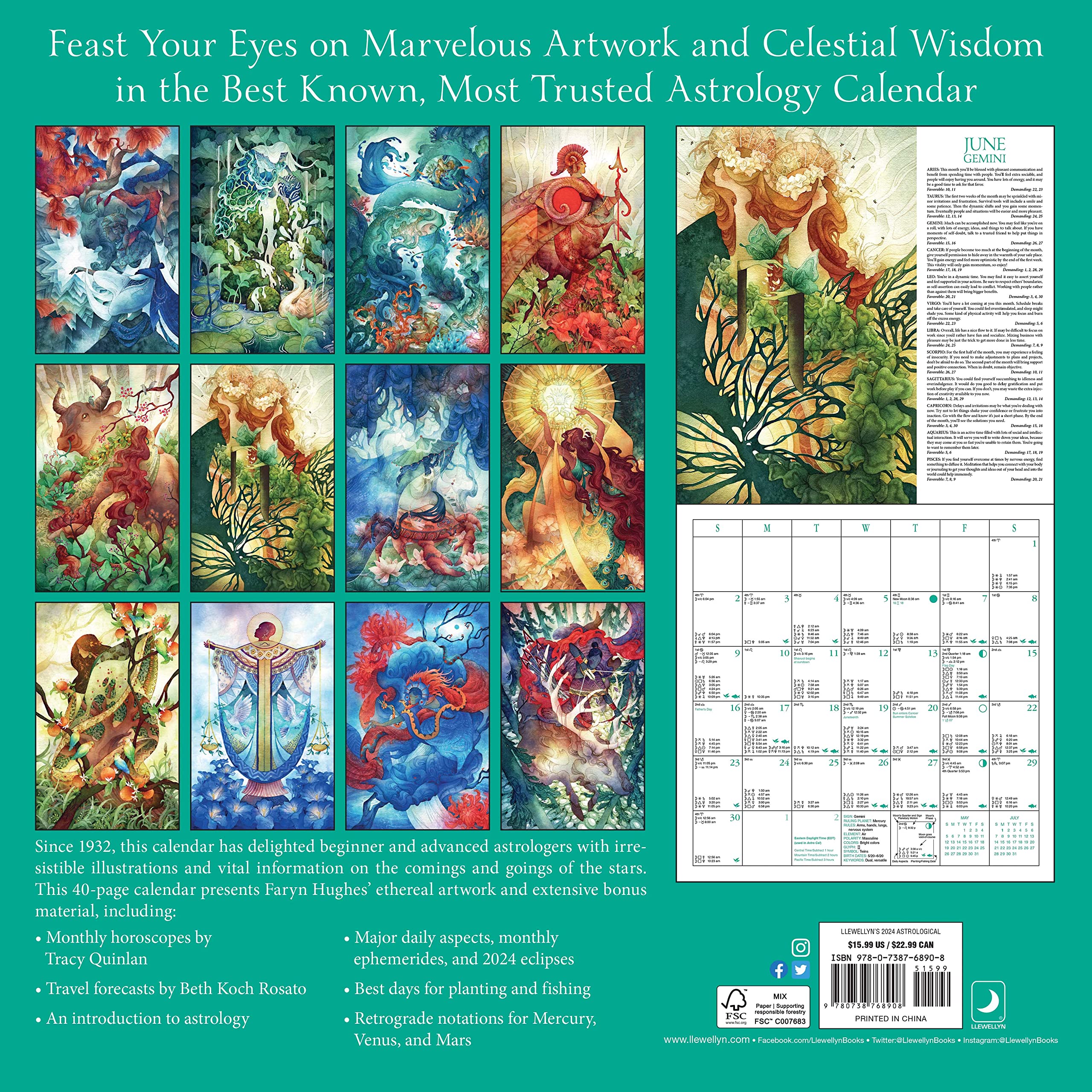 Llewellyn's 2020 Astrological Calendar: 87th Edition Of The World's Best Known, Most Trusted Astrology Calendar (Books - View #5