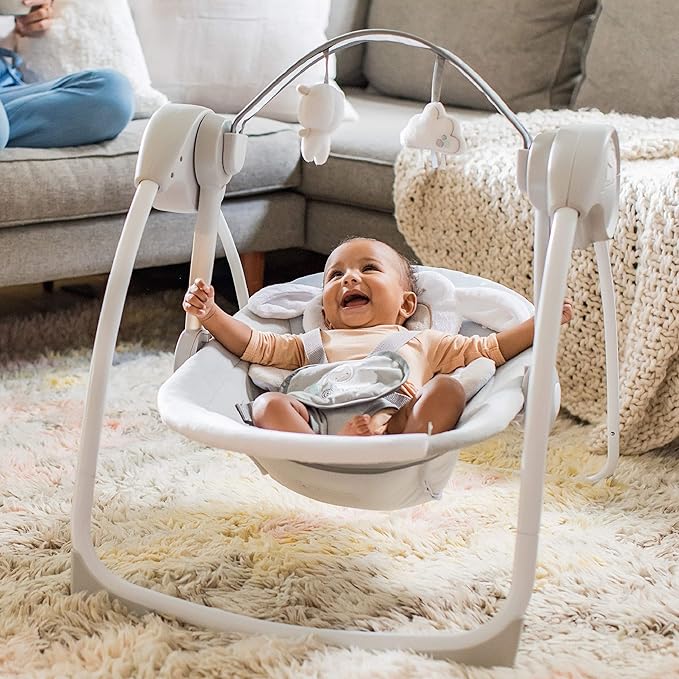 ingenuity cuddle lamb swing