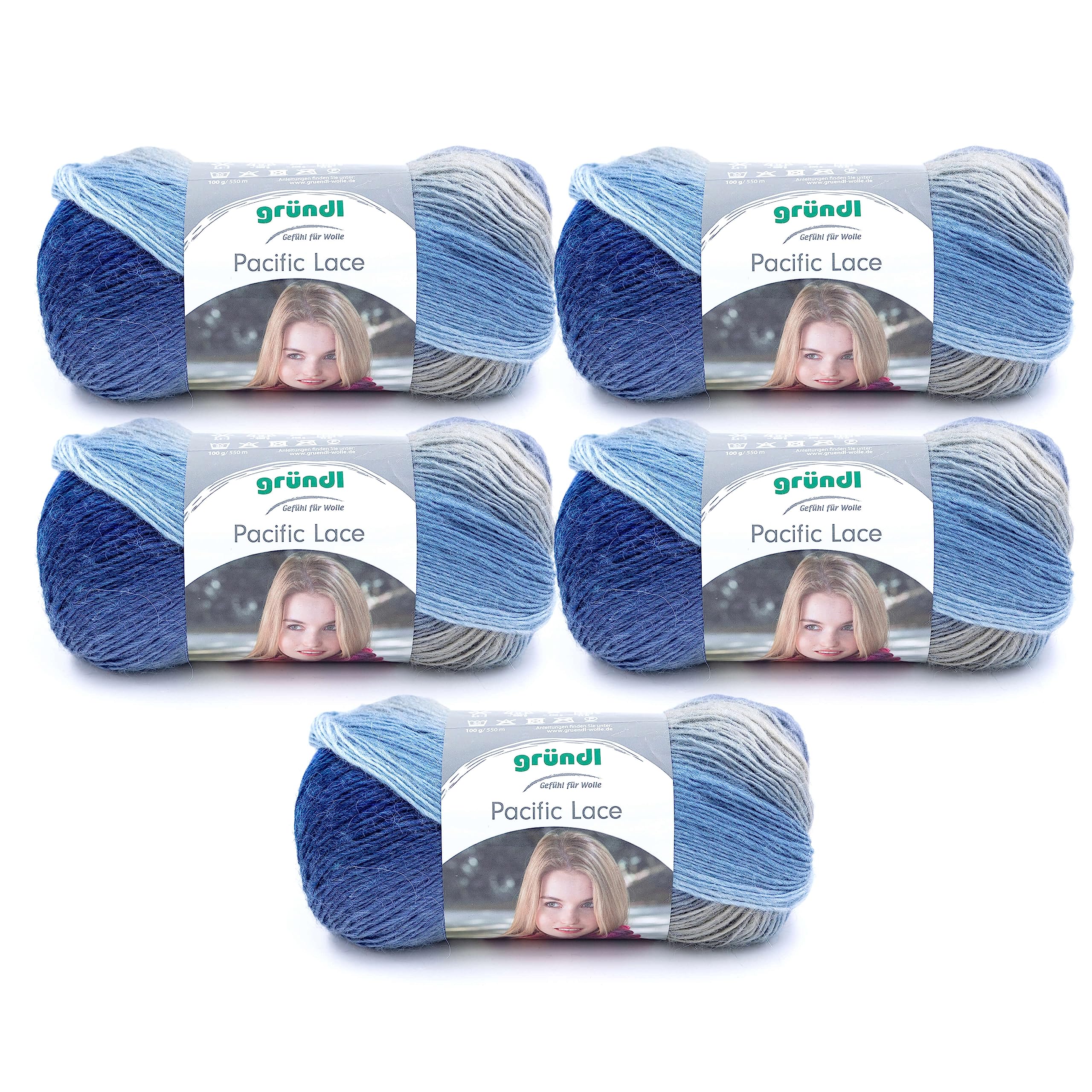 Grundl Pacific Lace - himmelblau-violett 07 - Pack of 5 — image 1
