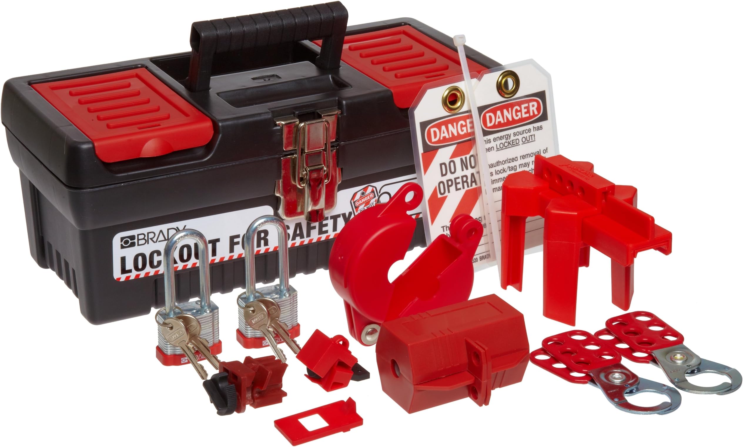 Brady Personal Lockout Kit for Common, Breakers, Valves, and Plugs, Includes 2 Steel Padlocks