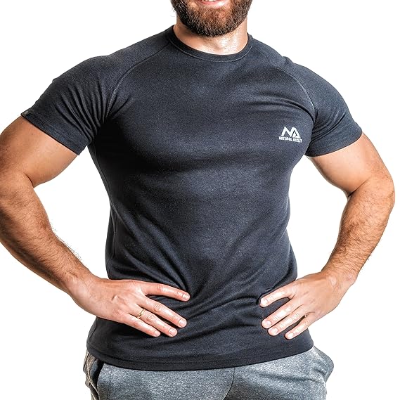 Winter Training Sport T-Shirt für Herren - Slim Fit mit Rundhals -Thermo