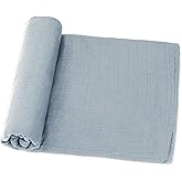 Comfy Cubs Muslin Swaddle Blankets Pack of 1, 47 x 47 Inch Soft Cotton Baby Blanket Set, Large Multipurpose Wraps for Newborns - Self-Soothing Swaddles for Newborns - Pacific Blue