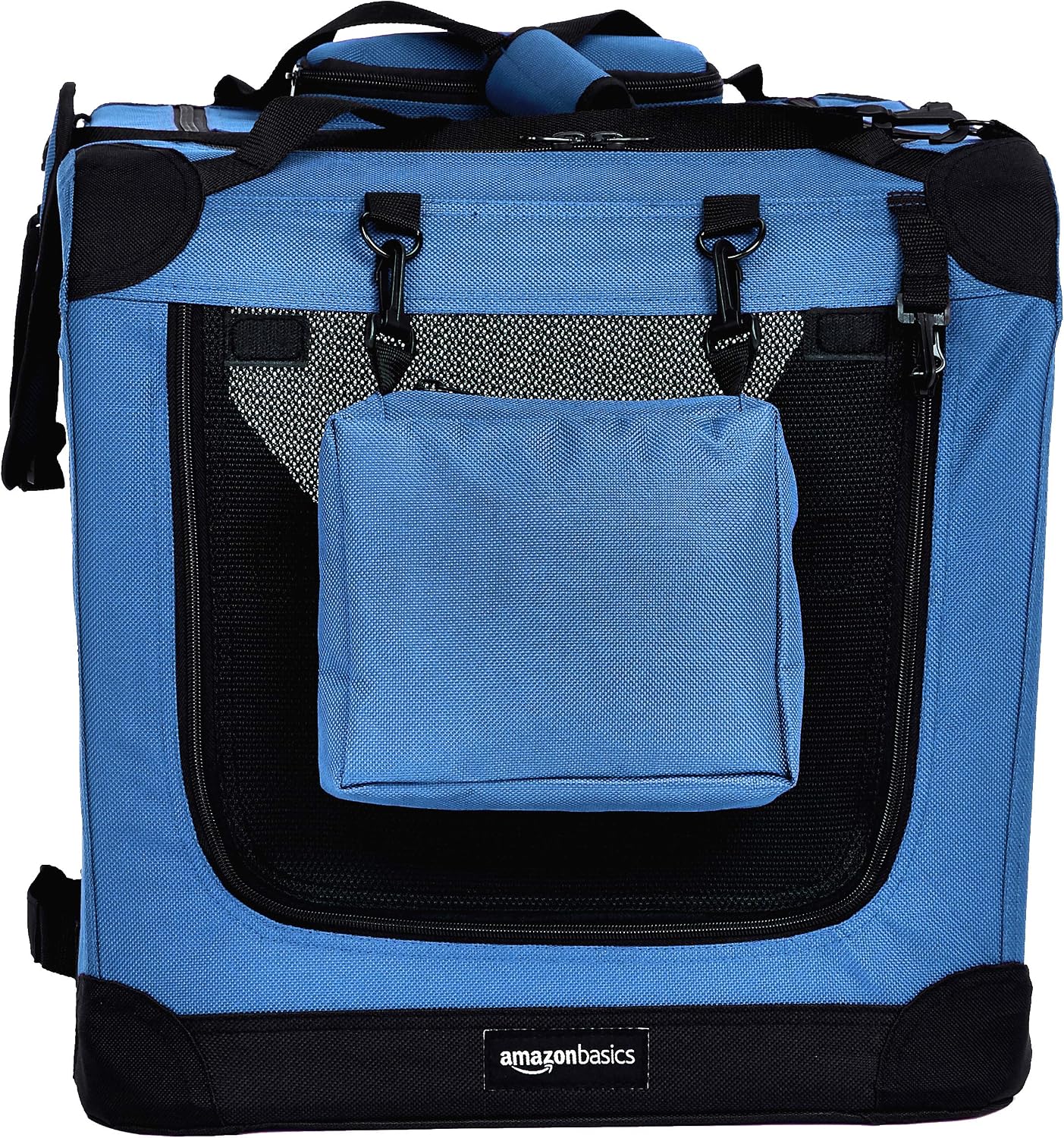 Amazon Basics Premium Folding Portable Soft Pet Crate - 26 cm, BLUE, 67 cm L x 45 cm W x 46 cm H - Image 3