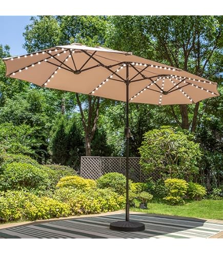 best cantilever outdoor patio umbrella Amazon.com : ZLACUIU 10x13FT Cantilever Outdoor Patio Umbrellas, Double Top  Large Rectangle Umbrella, Heavy Duty 360 Rotation Offset Outdoor Sun Shade  Umbrella for Garden Deck Pool Backyard Patio, Beige : Patio, Lawn