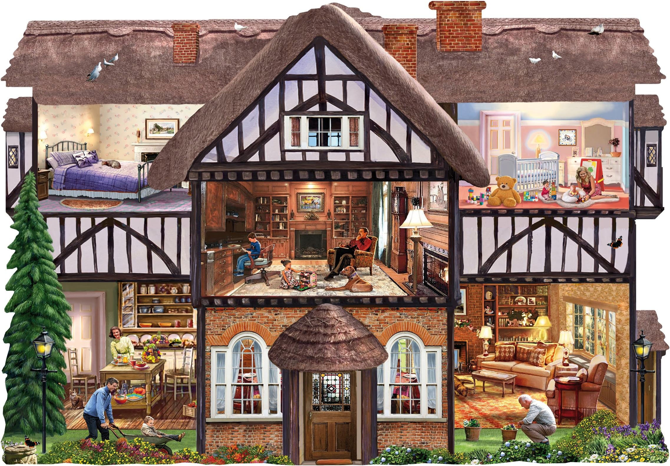250pc Wentworth Wooden Jigsaw Puzzle - Home Sweet Home (shaped puzzle)
