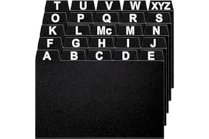 OFFILICIOUS 25 Black Index Card Dividers 3x5&#34; - Large Index Cards for Index Card Box, Index Card Organizer, Index Cards Holder - Alphabetical File Dividers, Recipe and Card Guides, Greeting Cards