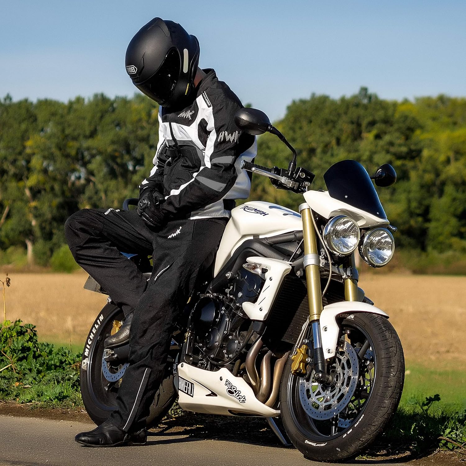 Textile Motorcycle Jacket For Men Dualsport Enduro Motorbike Biker Riding Jacket Breathable CE ARMORED WATERPROOF (Grey, L): Automotive