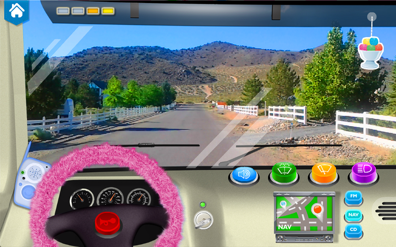 Kids Vehicles 2: Amazing Ice Cream Truck Adventure (Cupcake Maker, Counting Coins, Learning Colors, Fireworks and More) - Fun Interactive Games with Alex & Dora for Toddlers and Preschool Explorers and Little Drivers of Trucks (Abby Monkey edition) - Thumbnail 4