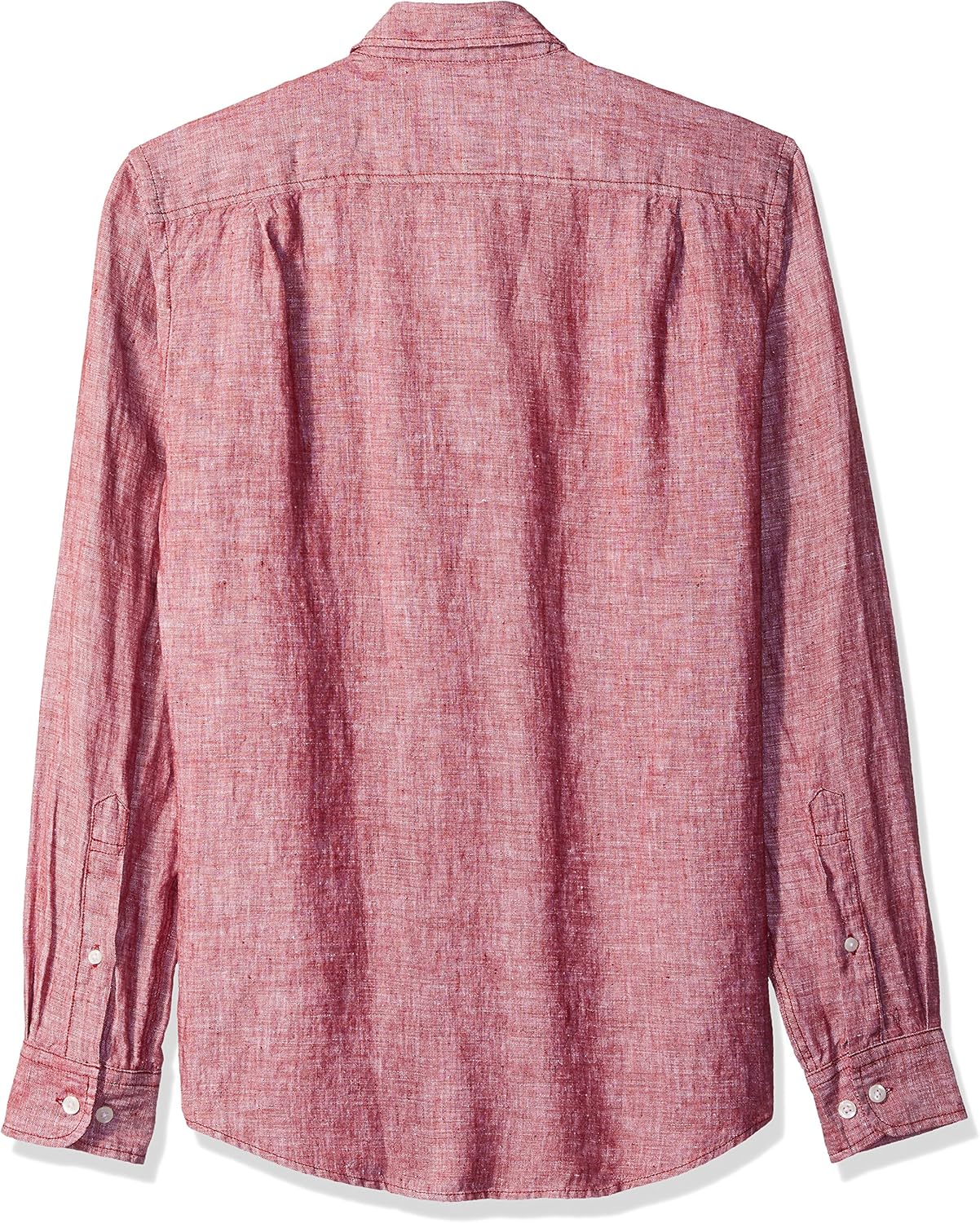  Essentials Men's Slim-Fit Long-Sleeve Linen Shirt: Clothing