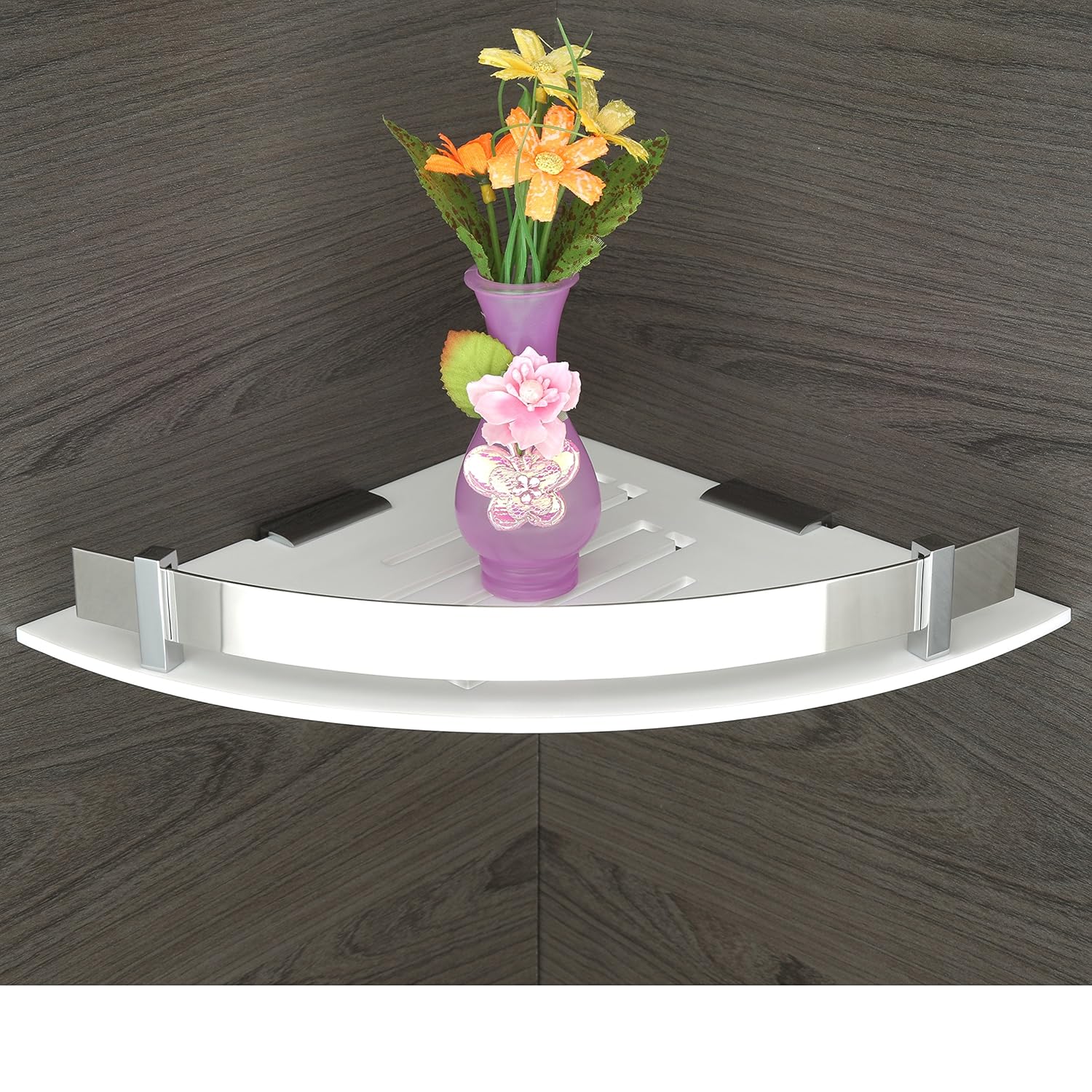 Primax Multipurpose Kitchen/Bathroom Corner Wall Shelf/Corner Rack