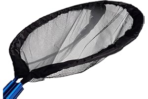 POND H2O PondH2o Heavy Duty 30 Inch Diameter Round Koi Pan Net System with Telescopic Pole, Koi, Carp, Ornamental Fish Professional Handling Shallow Net, Safe Transfer Netting