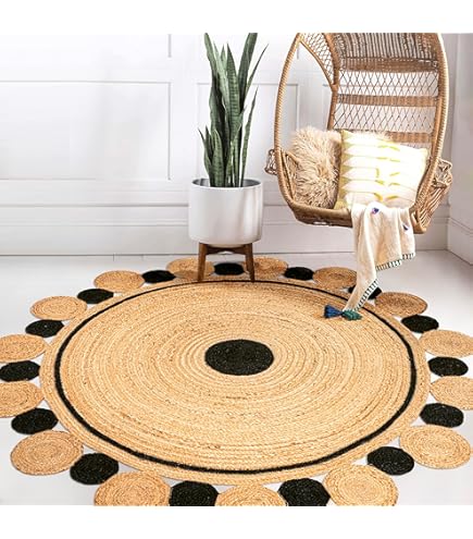Amazon.com: JONATHAN Y Ayana Two-Tone Jute Hippy Circle Natural