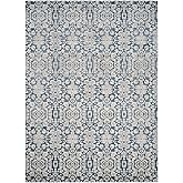 SAFAVIEH Sofia Collection 8' x 11' Blue / Beige SOF381C Vintage Oriental Distressed Non-Shedding Living Room Bedroom Dining H