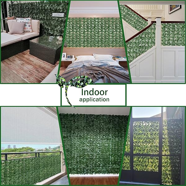 ODTORY ARTIFICIAL IVY PRIVACY SCREEN FENCE PANEL, 48 X 120 IN GRASS WALL