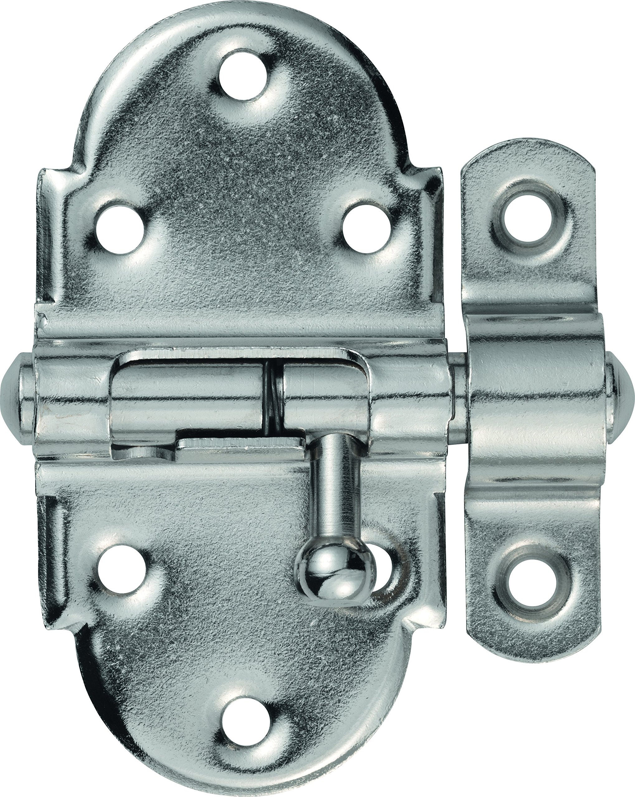 ABUS 59681 SRR40 N Chrome-Plated Door Bolt with a Round Steel Shackle - 40 mm