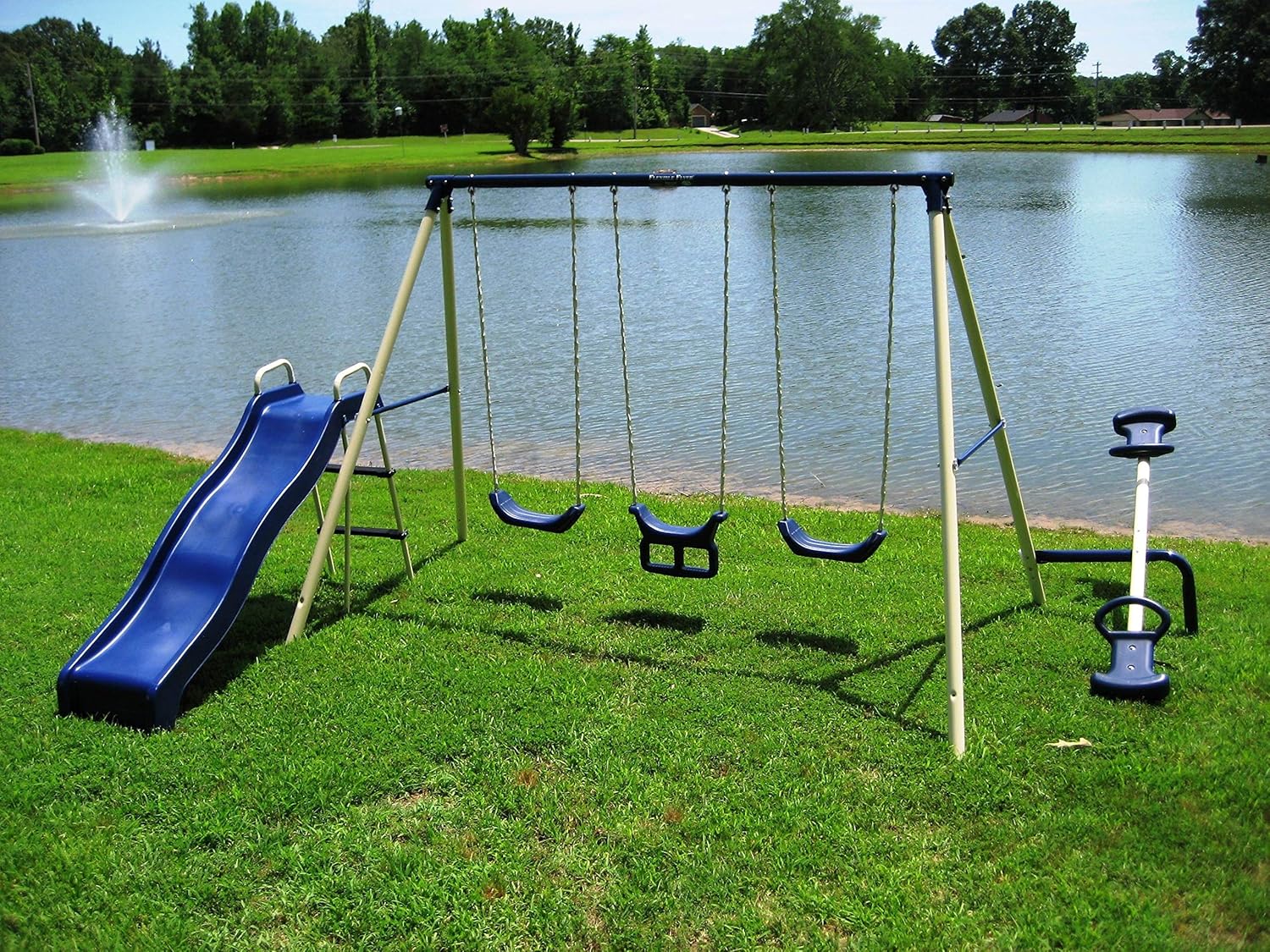 Flexible Flyer Play Park Metal Swing Set Online