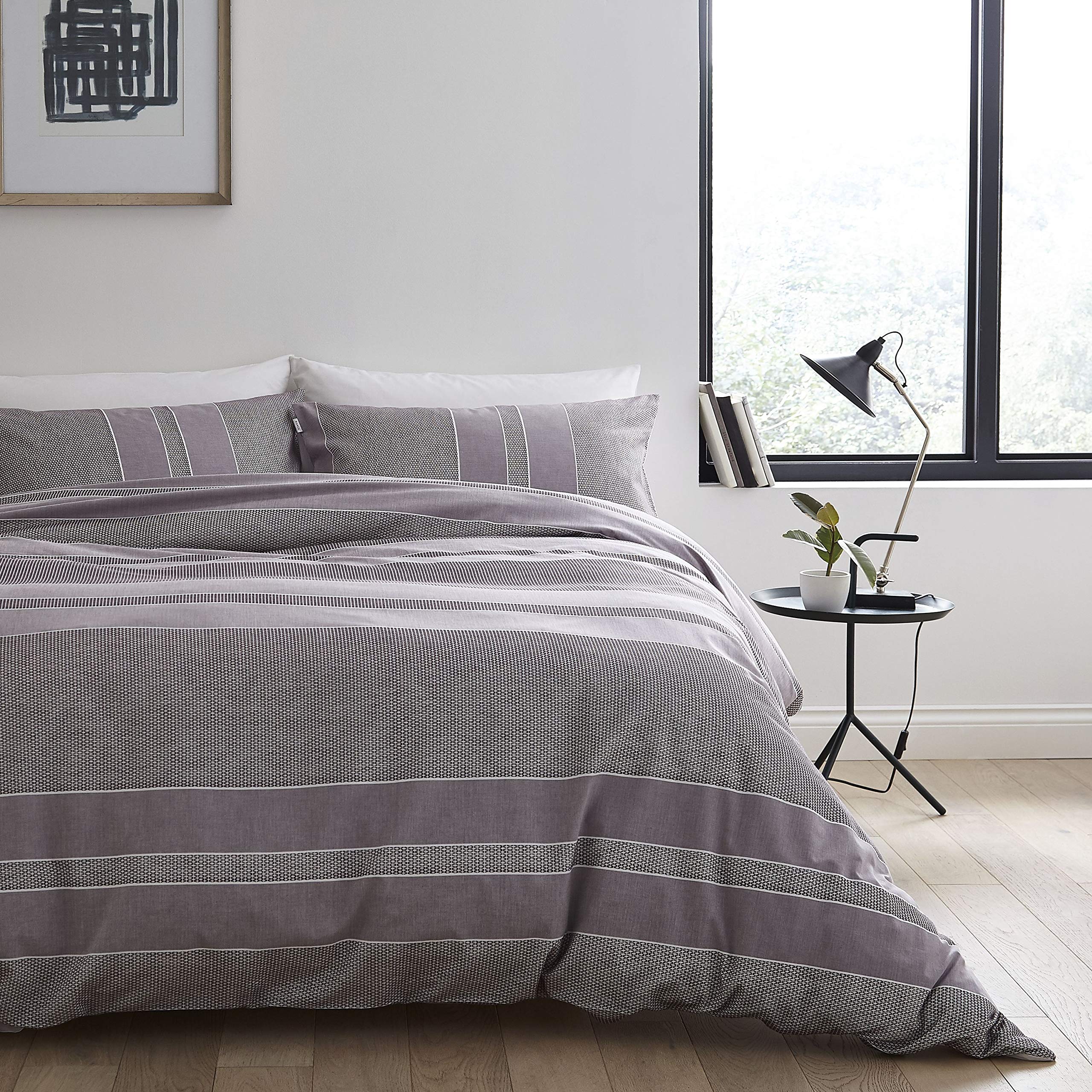 Bianca Hugo Weave King Duvet Set Grey