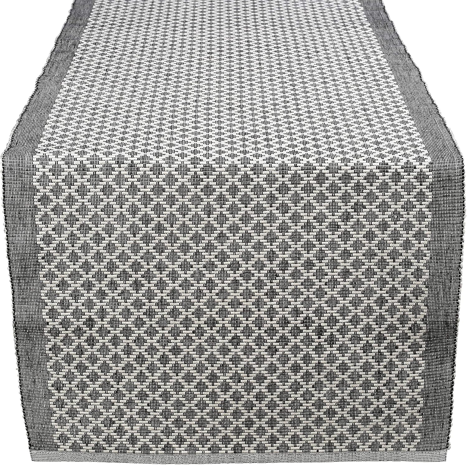 Best table runner jacquard black