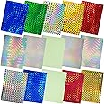 Fishing Lure Tape Reflective Fish Scales Lure Sticker, 15/30pcs Holographic Adhesive Luminous Lure Making Sticker Crafts DIY Film Flash Lure Tape for Fishing Lure Making Metal Baits