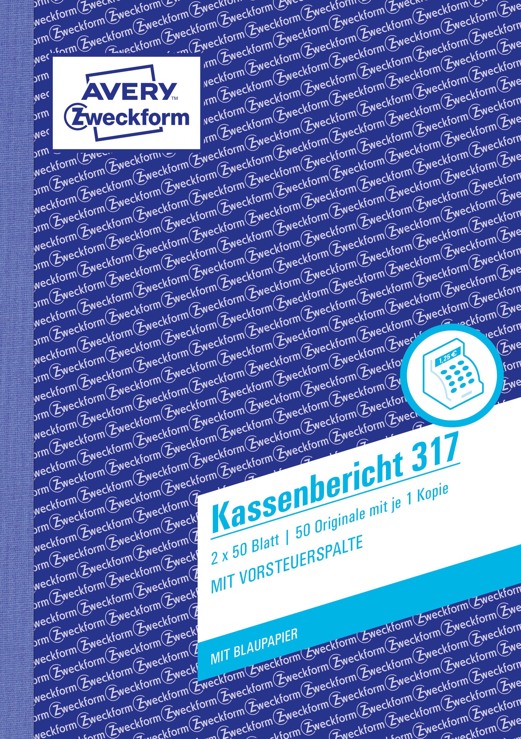Avery Zweckform 317 Cash Report Book A5 2 x 50 Pages (German Text)