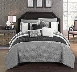 Chic Home Osnat 10 Piece Color Block Quilted