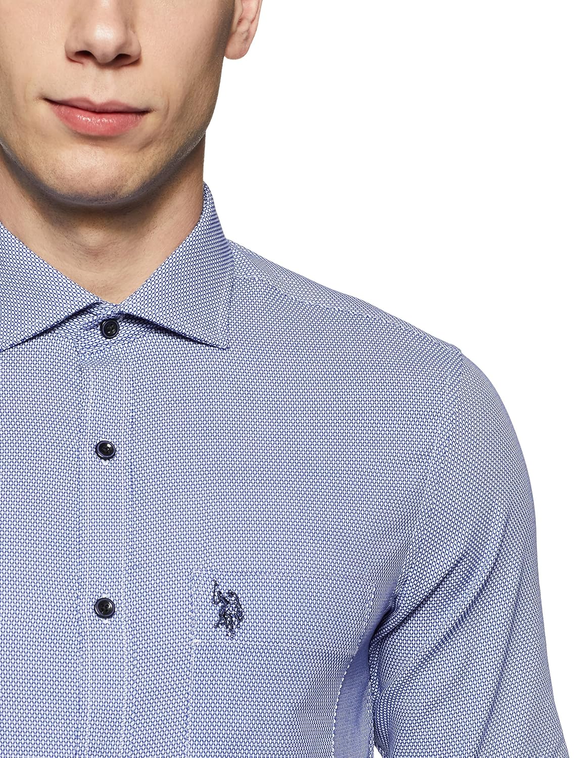 us polo association men's checkered regular fit formal shirt