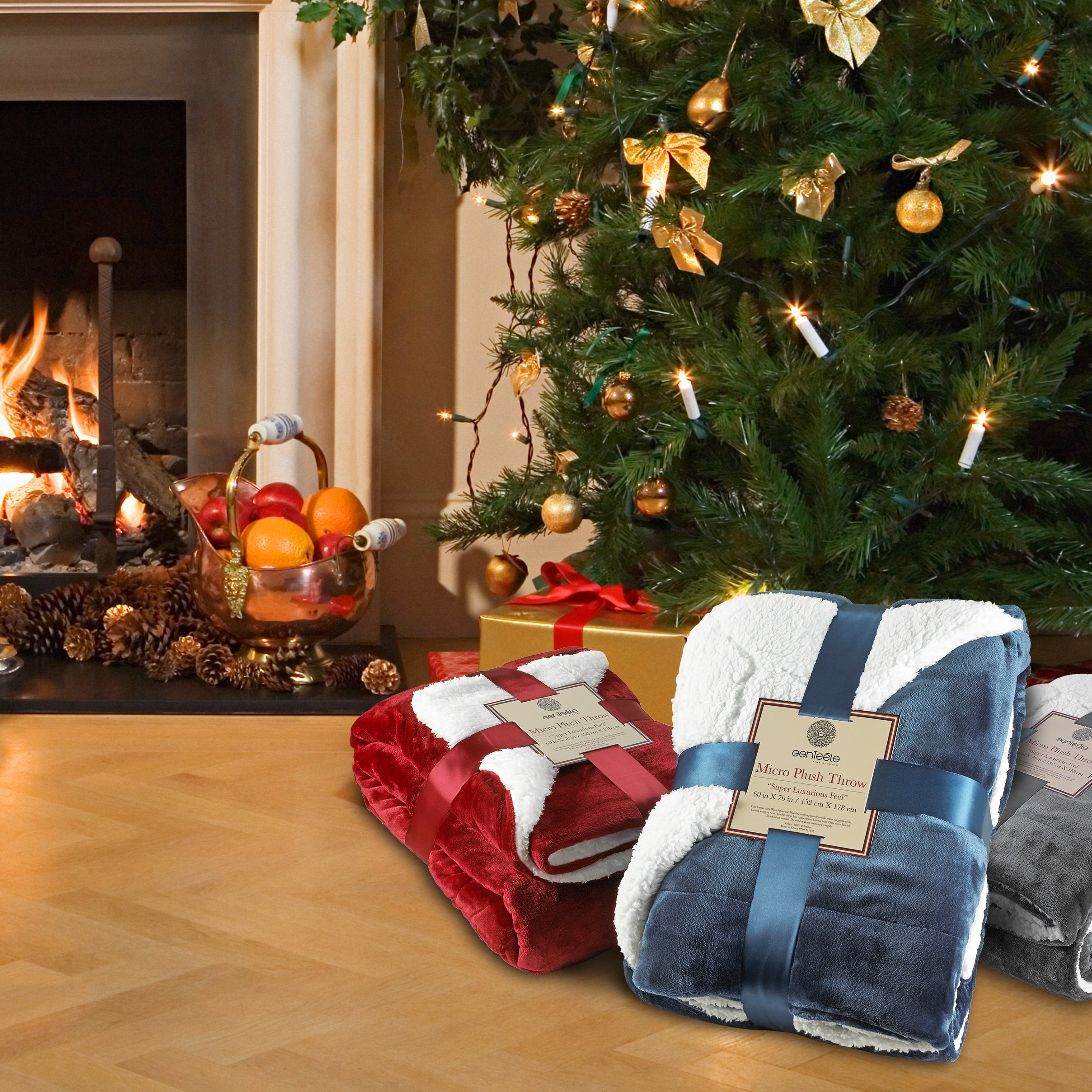 Genteele Sherpa Throw Blanket Super Soft Reversible Ultra Luxurious