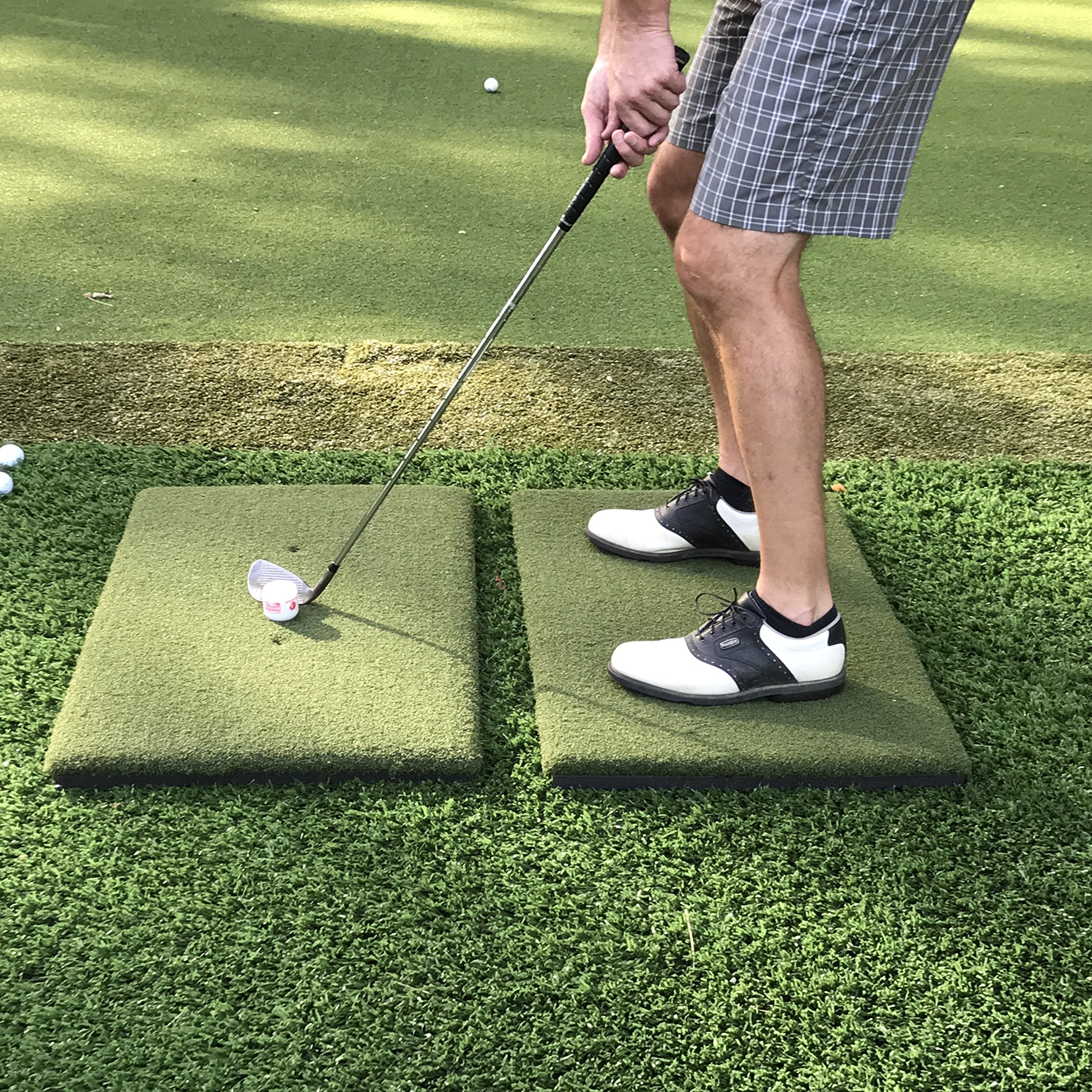 The Original Country Club Elite By Real Feel Golf Mats 20”X36” Twin Combo Stance Mats Heavy