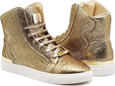 rhinestone high top sneakers