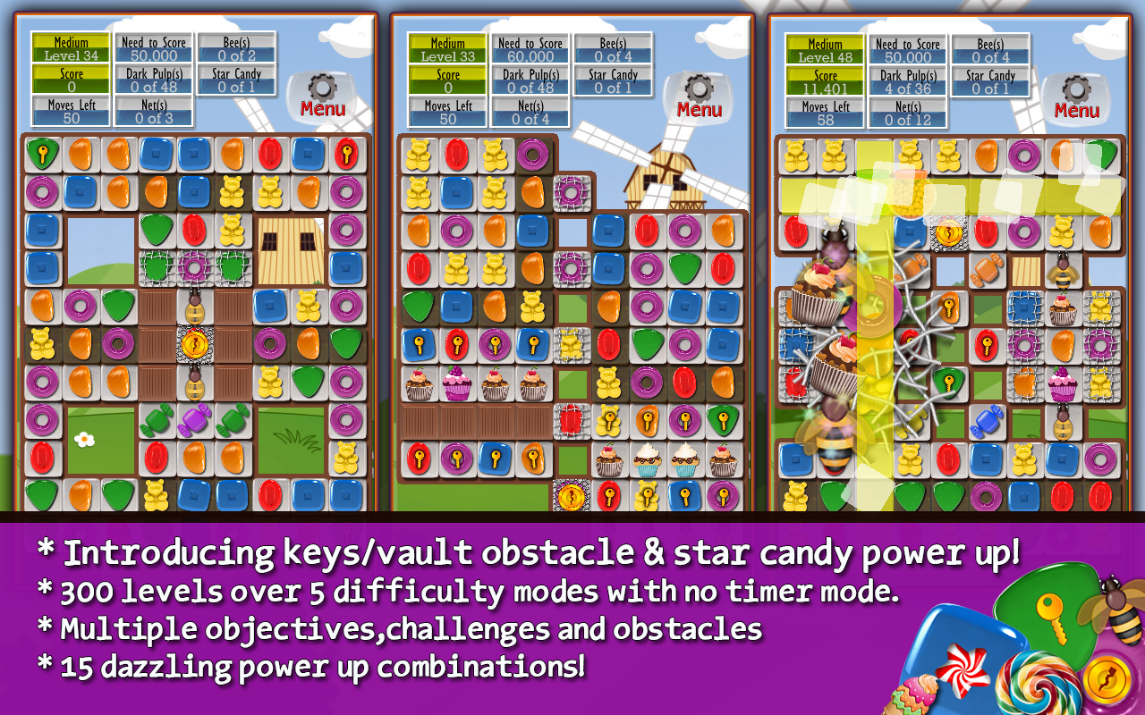 Sugar Drops - Match three puzzle - Thumbnail 2