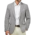 WULFUL Mens Casual Sport Coat Blazer Lightweight One Button Suit Jackets