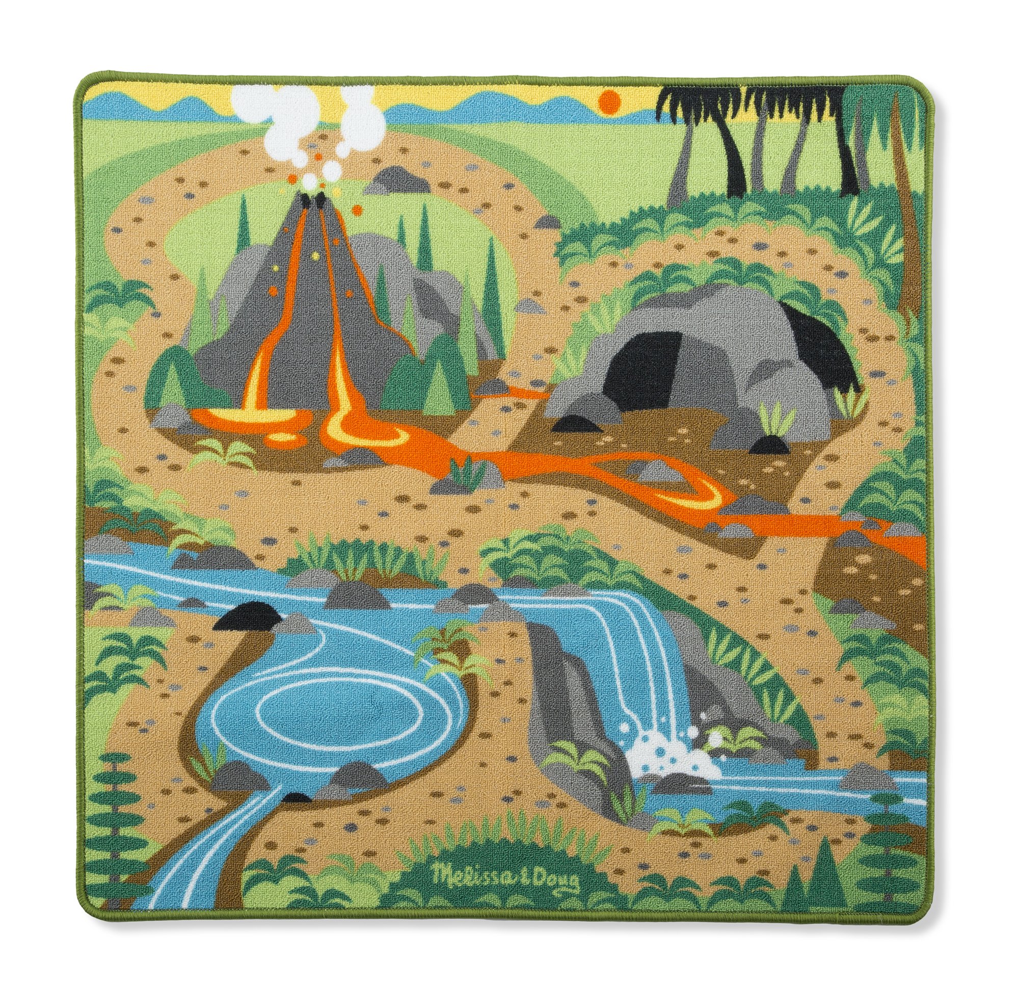 Melissa Doug Prehistoric Playground Dinosaur Activity Rug (39 X 36