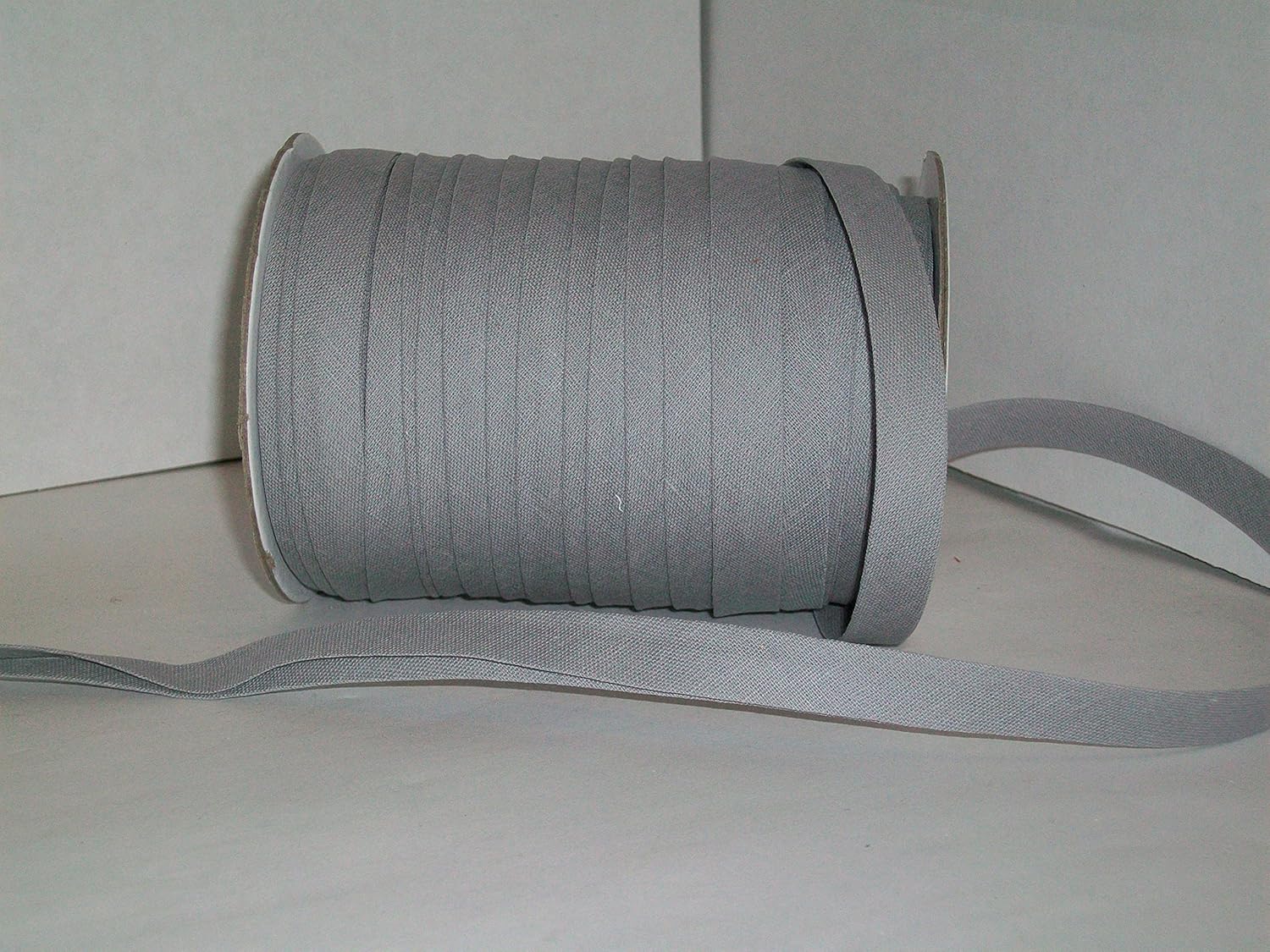 SILVER Double Fold Bias Tape 50 Yds. 1/2 Inch wide
