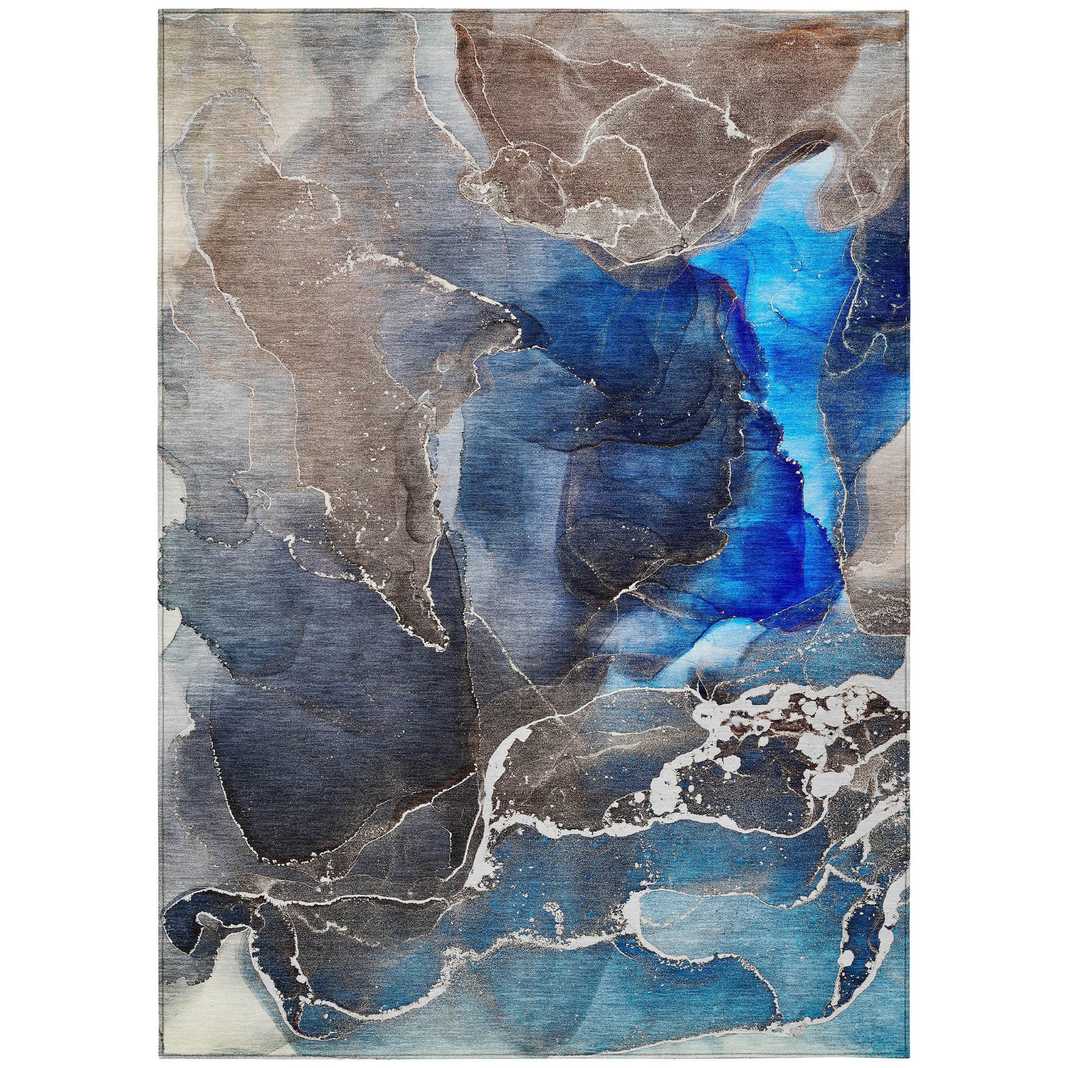 Photo 1 of Addison Rugs Chantille ACN503 Navy 8' x 10 Indoor Outdoor Area Rug, Stain Resistant, Machine Washable, Non Shedding, Bedroom, Living Room, Dining Room, Kitchen Rug