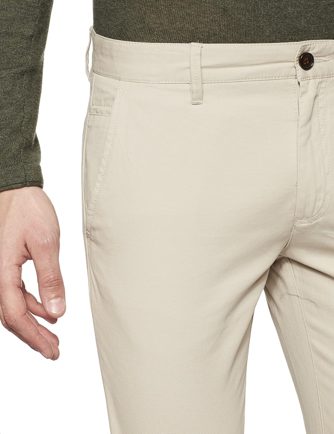 arrow sports men's straight fit cotton casual trousers