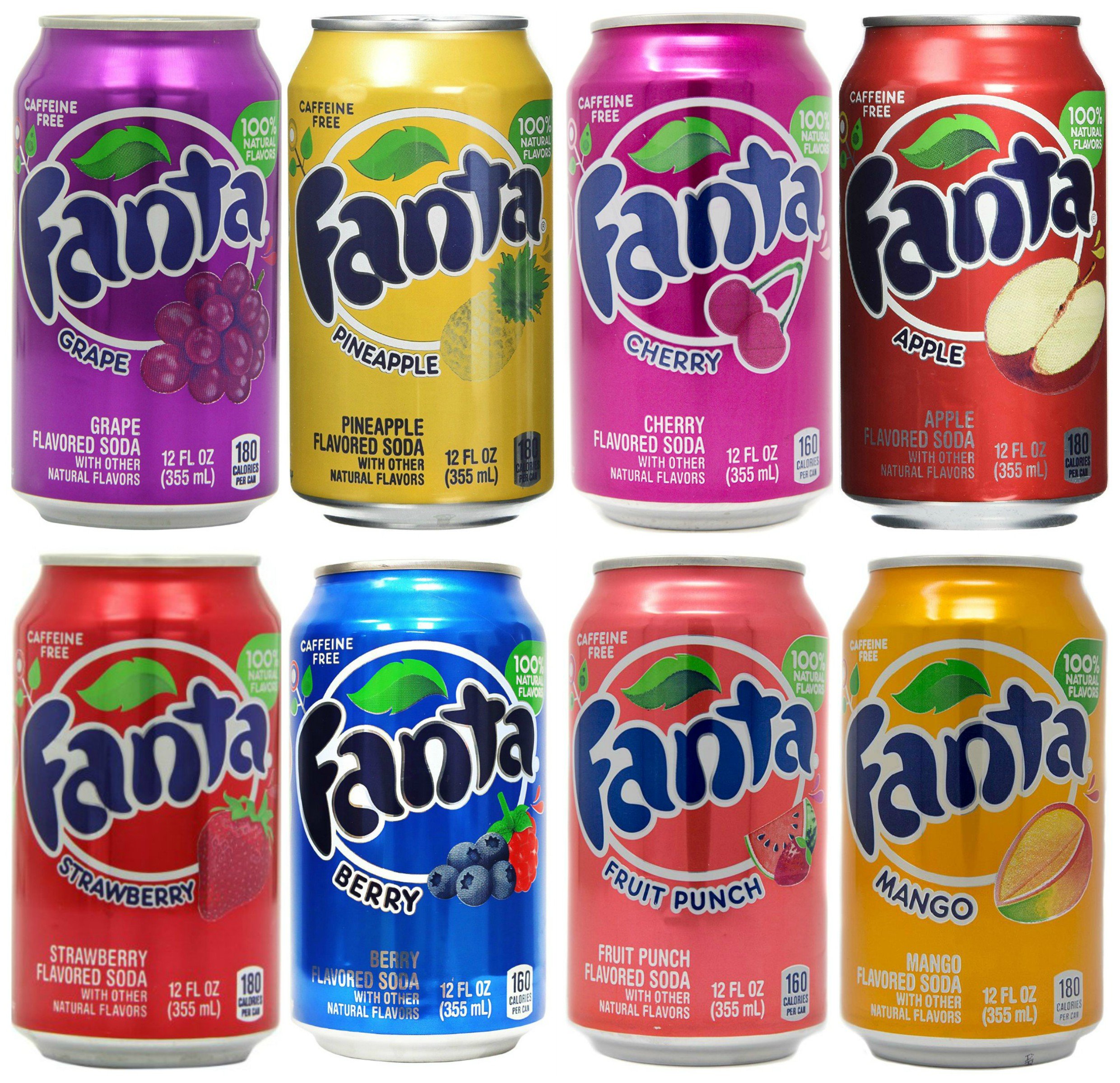 American Fanta 8 Pack Grape, Pineapple, Cherry, Apple, Strawberry