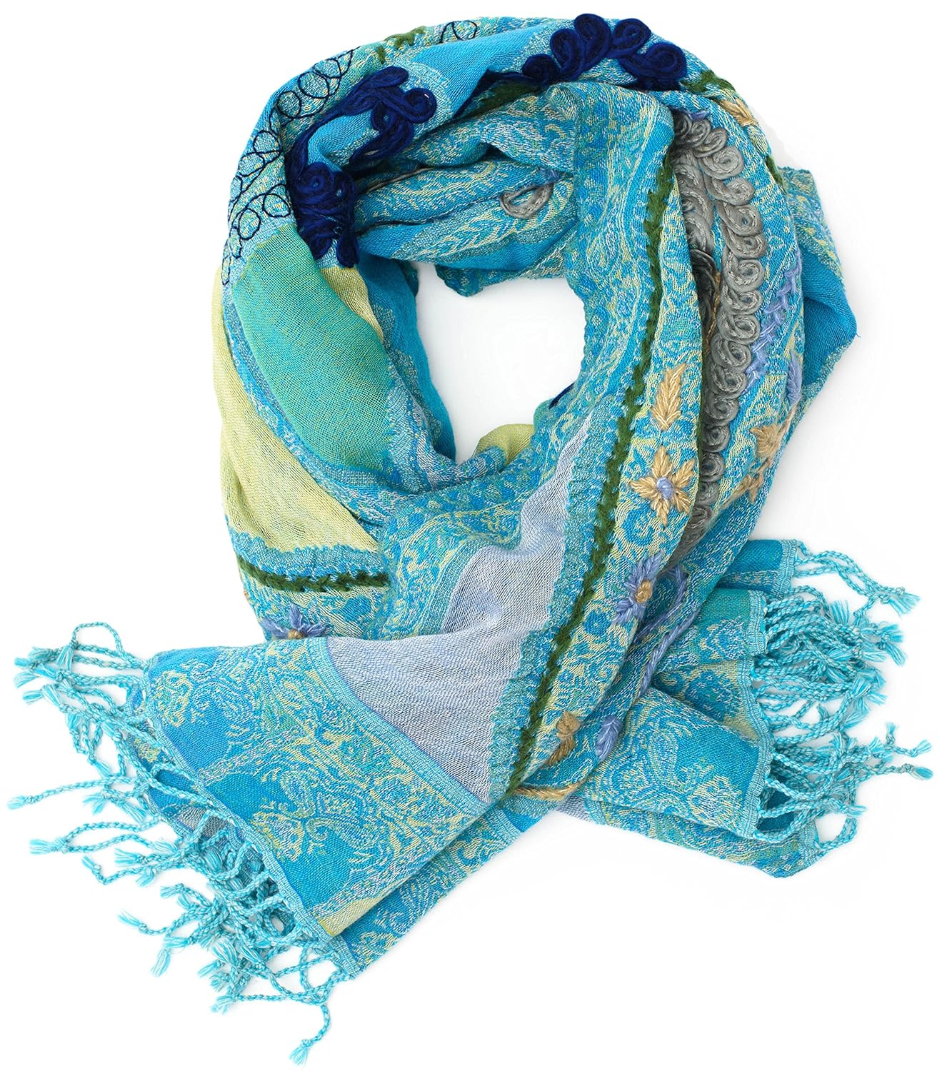 Turquoise-paarse Kantha Sjaal, Hergebruikte Zijde, Fair Pay – Via India Turquoise-paarse Kantha Sjaal, Hergebruikte Zijde, Fair Pay – Via India
