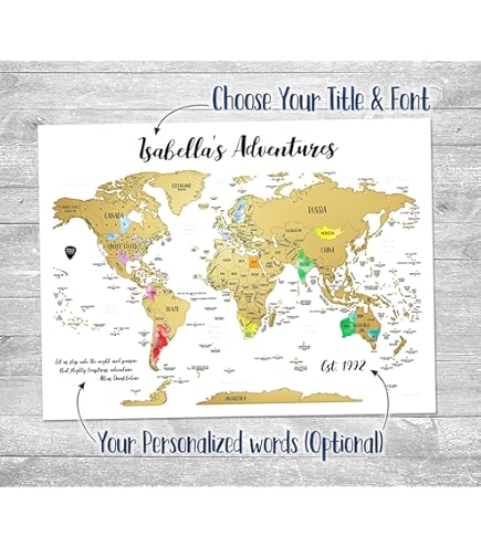 Mappamondo Grattare Mappamondo Da Grattare Luckies - Mappa Del Mondo Per Viaggiatori, Decorazione Scrivania Mappa Del Mondo Con Puntine