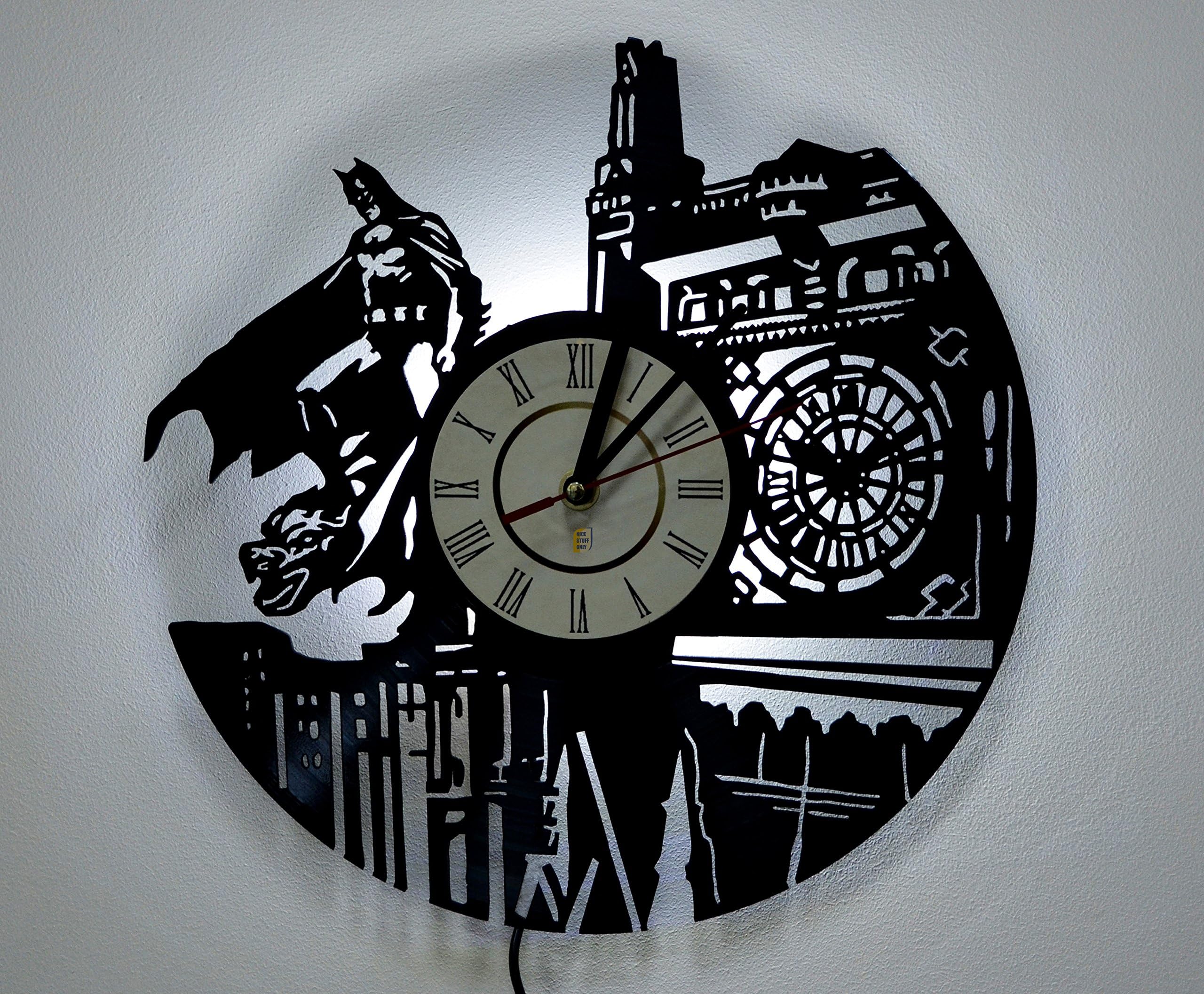 Wall Lights, Night Lamps, Night Light, LED Light, Wall Lamp, Batman Dark Knight Wall Clock, Cool Bedroom Wall Art Decor