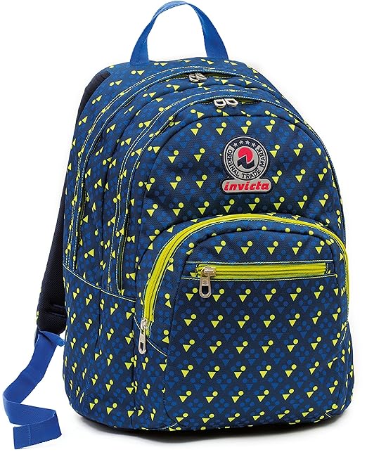 title=ZAINO INVICTA format- WALLPAPER- Blu Giallo- scuola e tempo libero- 31 LT