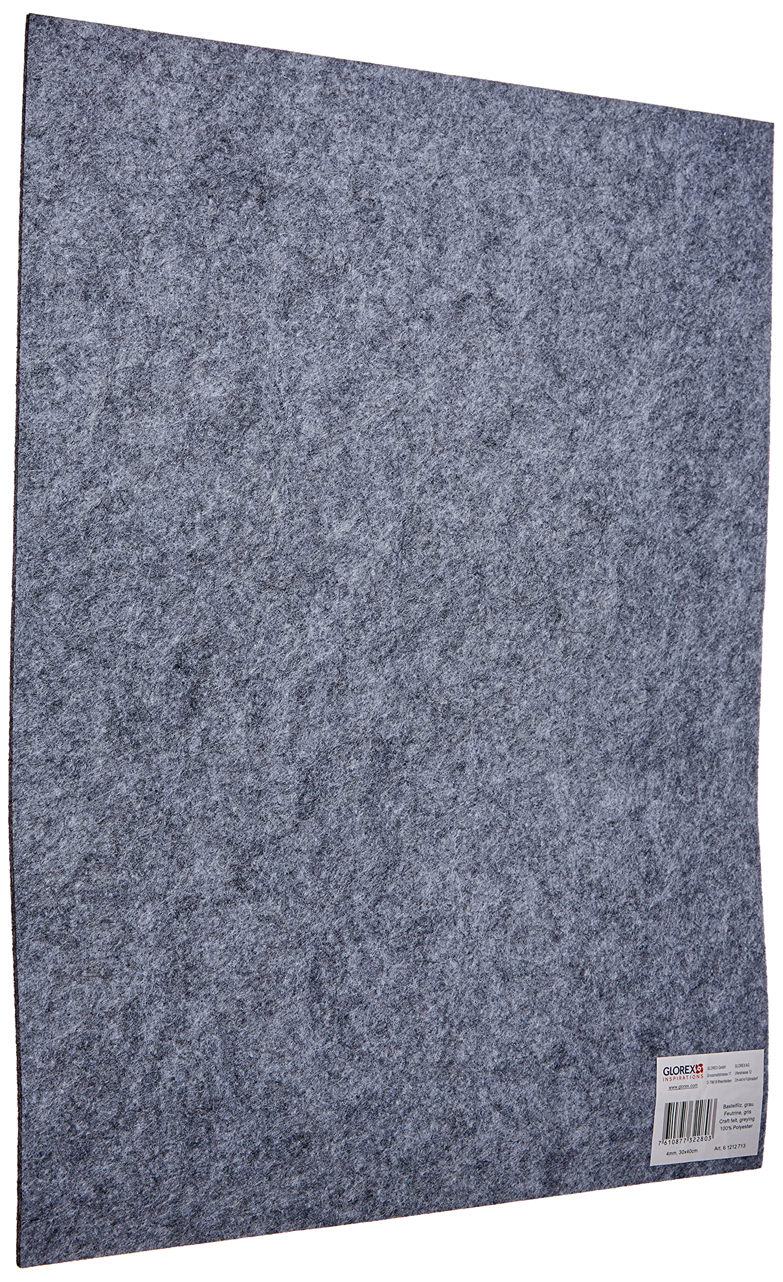 Glorex 6 1212 713 Fliz Craft Felt, Grey, 40 x 30 x 0.4 cm