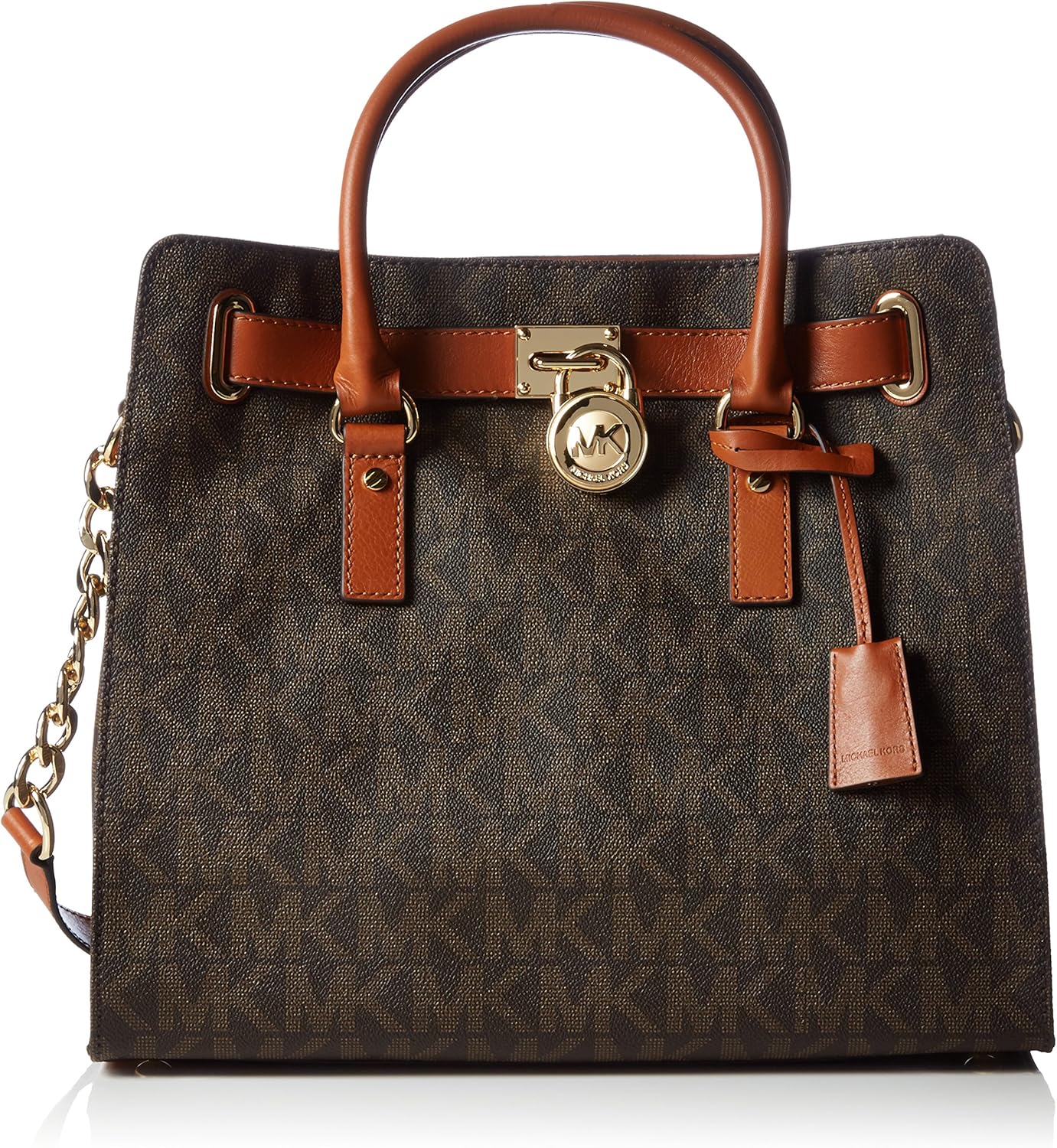 Michael Kors Women's Large Hamilton Signature PVC Shoulder