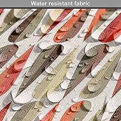 Ambesonne Retro Fabric by The Yard Sixties and