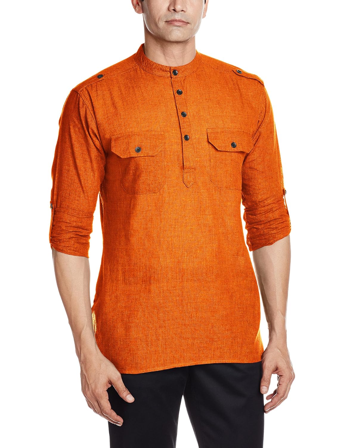 svanik men's waist long cotton kurta