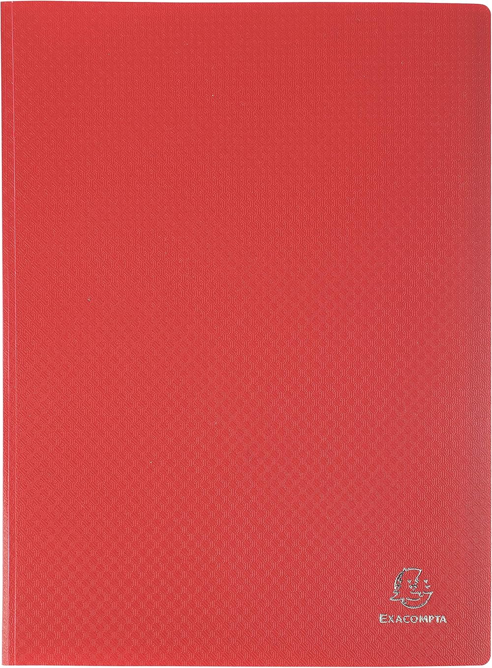Exacompta 88115E Semi-Rigid PP Display Book A4 100 Pockets Red