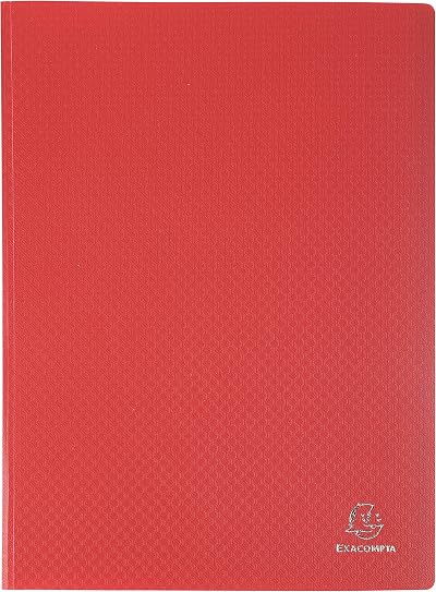 Exacompta 88115E Semi-Rigid PP Display Book A4 100 Pockets Red
