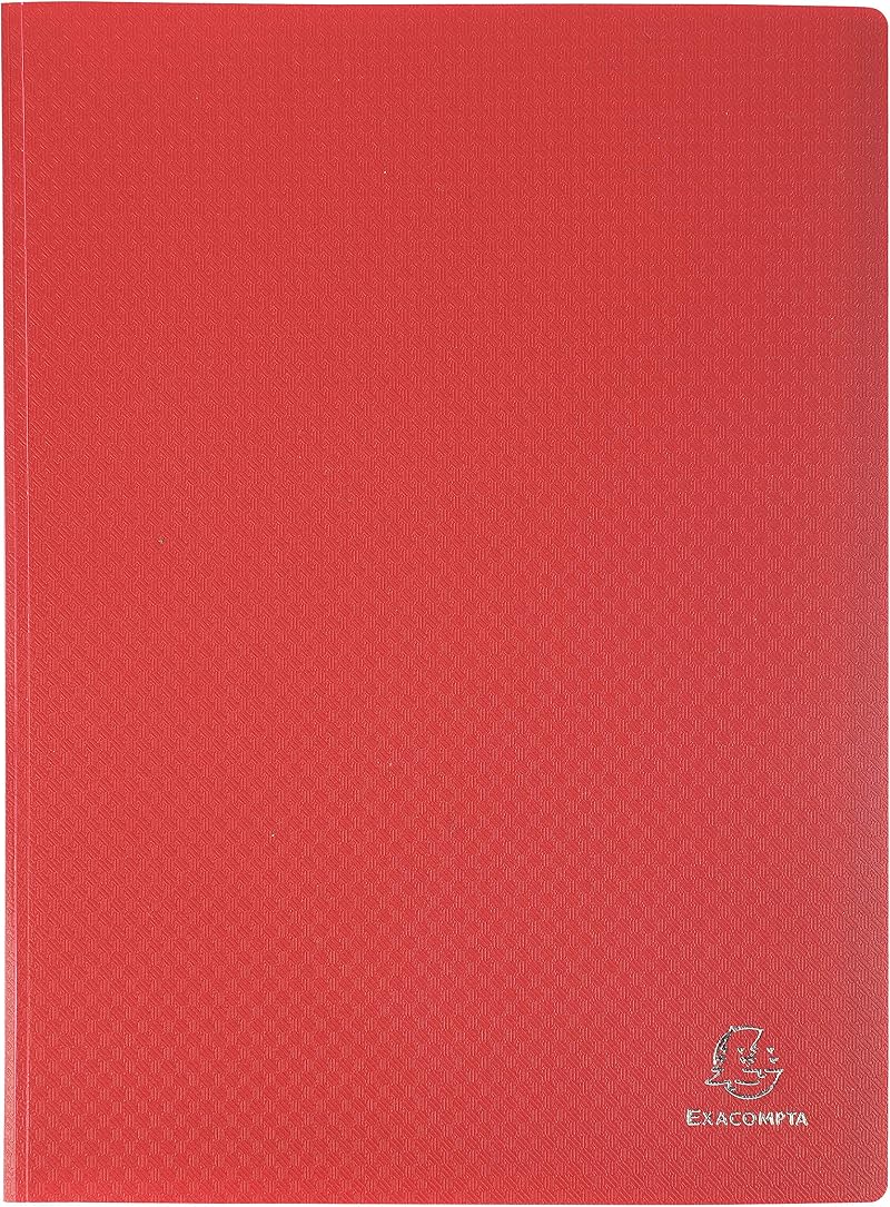 Exacompta 88115E Semi-Rigid PP Display Book A4 100 Pockets Red