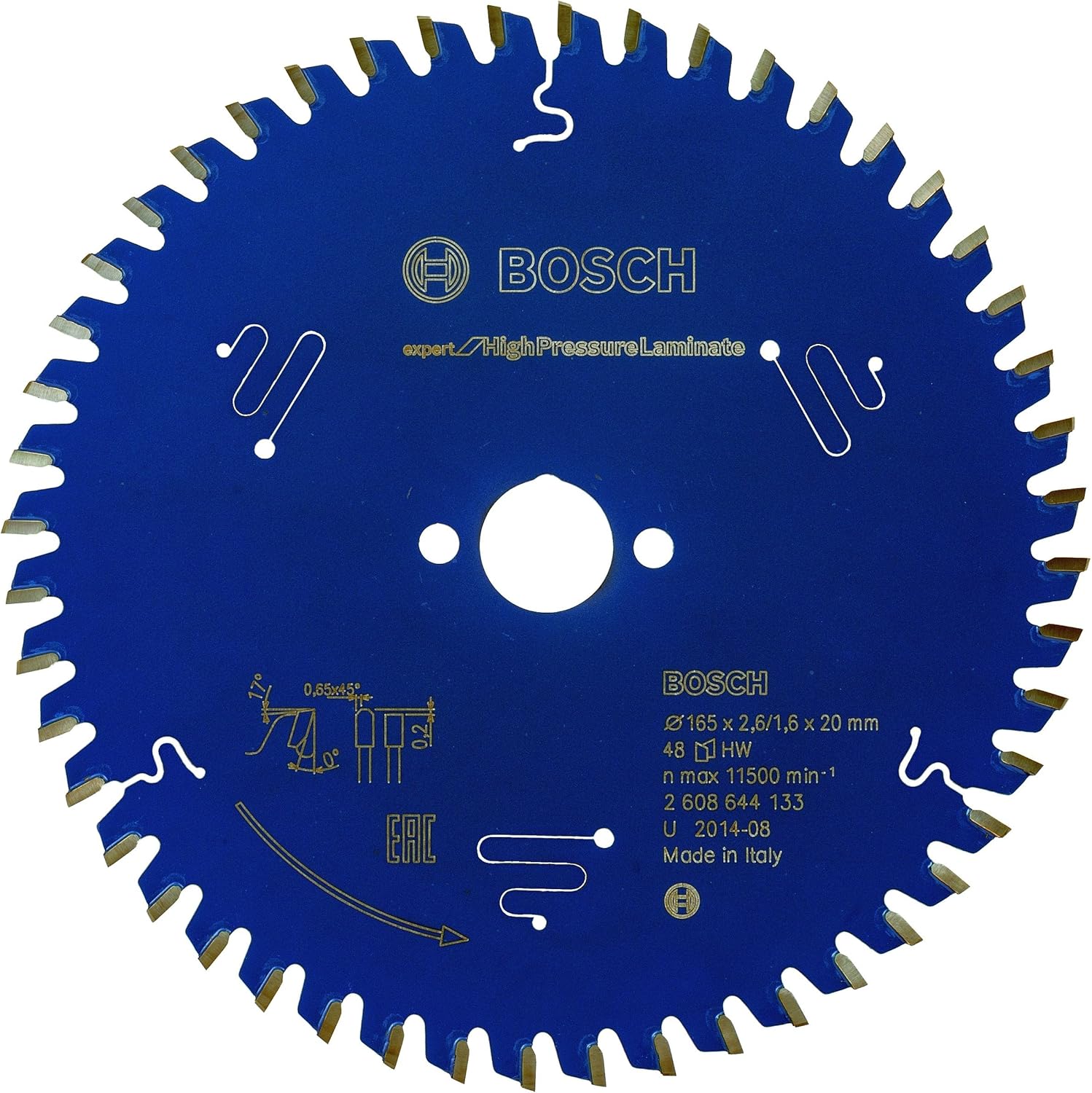 Bosch 1x EXPERT High Pressure Laminate Corded Circular Saw Blade for Handheld Circular Saw (for HPL High-pressure laminate