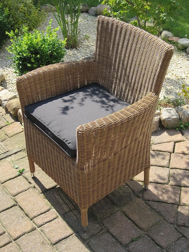 Amazon.de Sessel Stuhl Gartenmöbel Rattan Polyrattan Geflecht natur