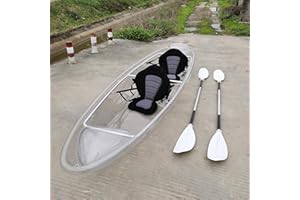CVKAYAK 2 Seats Clear/Transparent Canoe/Kayak 11" Fit for Pool, Clear River/Lake/Beach/Bay/Calm Sea/Spring/Photography